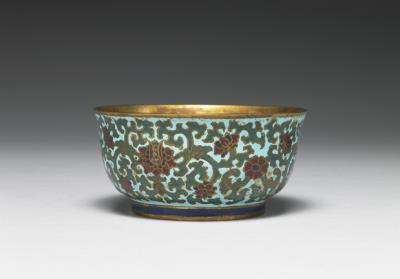 图片[2]-Copper bowl in cloisonne enamels, Qing dynasty (1644-1911)-China Archive